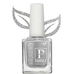 PERPAA Colorich 2 Pcs French Formula Nail Polish-10ml Each-Texture Blue07-Texture Silver09 image 3