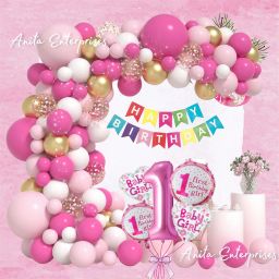 Cute 1st Birthday Decoration Items - For Girls-26