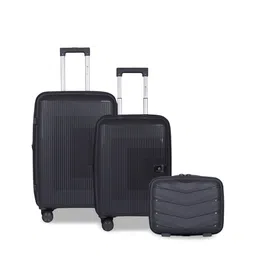 Polo Class Set Of 2 Textured Hard Sided Trolley Suitcase with Vanity image 3