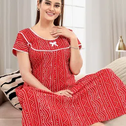 NIGHTY KING Women Printed Maxi Nightdress-picture-17