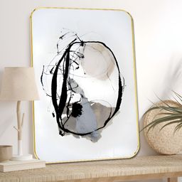 Myntra Elegant Homes White & Black 1 Piece Wooden Abstract Wall Art-image-62