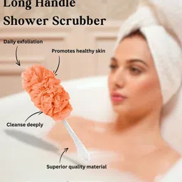 CareDone Set of 2 Soft Back Scrubber Loofah With Long Handle Loofah image 5