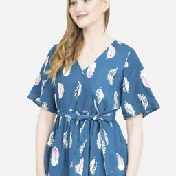 MANKSH Print Cinched Waist Top image 3
