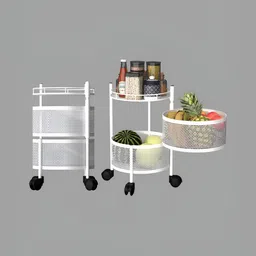 Aura White Set of 2 Regular Multi-Utility Organisers-78