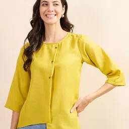 Kiarabel Retail Tie-Up Neck Cotton Top-image-25