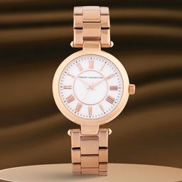 French Connection Women Embellished Dial & Stainless Steel Bracelet Style Straps Analogue Watch FCW14SRGM-image-54