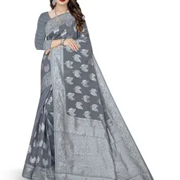 Moda Rapido Woven Design Zari Pure Cotton Banarasi Saree-picture-18