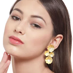 Anouk Gold-Plated Contemporary Drop Earrings image 4