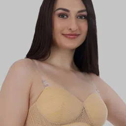 SELFCARE Floral Net Half Coverage Lightly Padded Pack of 2 Bra image 4
