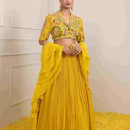 MIKU KUMAR Embroidered Sequinned Made to Measure Lehenga & Blouse With Dupatta-53