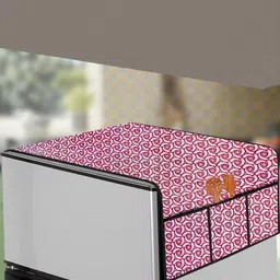 The Furnishing Tree Pink Plastic Refrigerator Cover-image-81