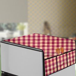 The Furnishing Tree Maroon Printed Refrigerator Cover-picture-11