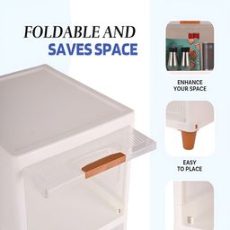 Aura Set of 4 Units Modular Transparent Regular Cabinet Storage Foldable Drawer Organiser image 3