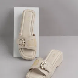Inc 5 Women Textured Open Toe Flats-97