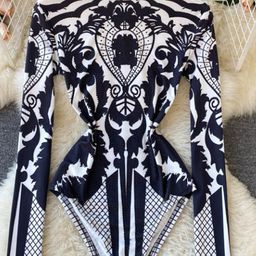 BAESD Women Printed Bodysuit-image-35