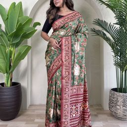 Mitera Embellished Zari Silk Blend Designer Saree-picture-9
