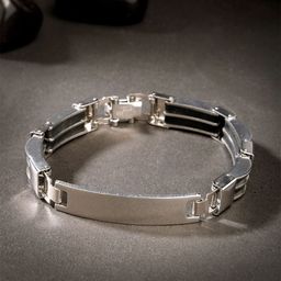 The Roadster Lifestyle Co Men Silver-Plated Link Bracelet-image-73