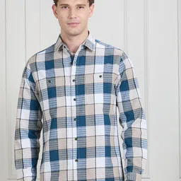 VALEN CLUB Men Premium Checked Cotton Casual Shirt-image-98