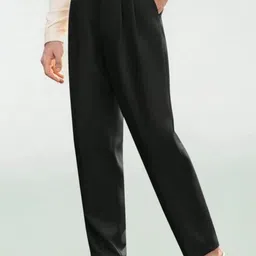 BROADSTAR Men Smart Straight Fit Easy Wash Pleated Trousers-image-94