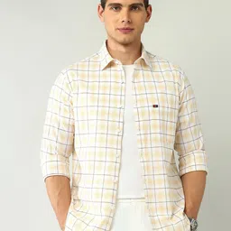 AD By Arvind Men Classic Slim Fit Checked Casual Shirt-image-84