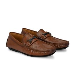 BUSKINS Men Round Toe Horsebit Loafers-image-42