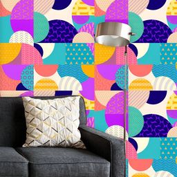 ArtzFolio Printed UV-Resistant Anti-Bacterial Watercolour Geometric Pattern Peel & Stick Wallpaper-image-53