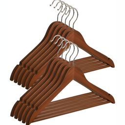 ASH AND ROH Set Of 10 Brown Wooden Hangers-48
