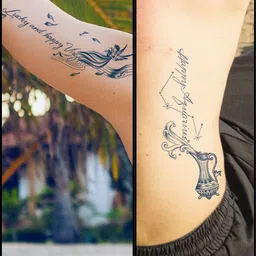 LICK Set Of 2 Matte Finish Semi Temporary Body Tattoo - LK-829,LK-830-20