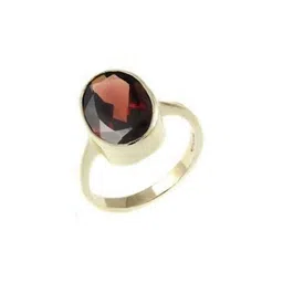 GenZcomplex Silver-Plated Brass Garnet Finger Ring-image-82