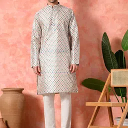 7 GEN Men Printed Sequinned Kurta-picture-50