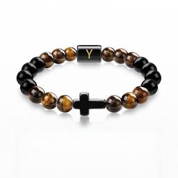 EDMIRIA Gold-Toned Wood Elasticated Bracelet-picture-48