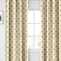 Aura Brown Set of 2 Floral Door Curtain-picture-39
