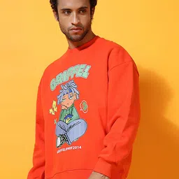 GRIFFEL Men Graphic Printed Sweatshirt image 3