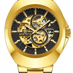 SANSIMAYO Men Self-Wind Analogue Automatic Watch SM-WM-210-BLACK image 5