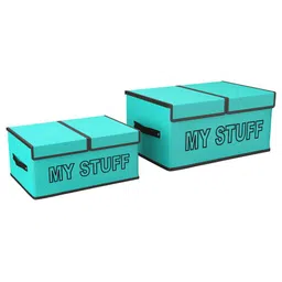 Kuber Industries Green Set of 2 Regular Multi-Utility Organisers-10