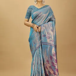 KAYOMMI Floral Kanjeevaram Saree-13