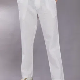 DIVISIVE Men Relaxed Loose Fit Easy Wash Mid-Rise Trousers-image-8