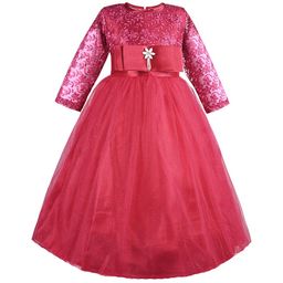 Wish Karo Embellished Embroidered Net Fit & Flare Maxi Dress-picture-33
