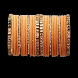 SAVORADE Set Of 32 Orange Stainless Steel Bangle-picture-20