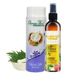 Glamour World Ayurvedic Set Of 2 Glow Silk Hair Pack & Hair Solution - 200 ml Each-11