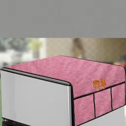 The Furnishing Tree Pink Plastic Refrigerator Cover-image-57