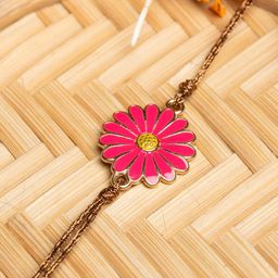 Look and Adorn Unisex Pink Thread Rakhi-image-54