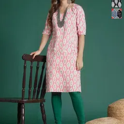 Anouk Rustic Selection Of 3 Ethnic Motifs Printed Round Neck Straight Kurtas-image-80