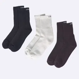 AIR GARB Adults-Unisex Pack Of 3 Calf-Length Socks-image-62