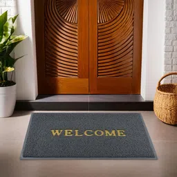 Aura Grey & Yellow Textured Anti-Skid Doormat-image-61