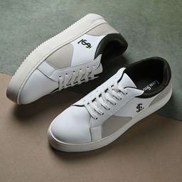 LOUIS STITCH Men Colourblocked PU Lace-Up Sneakers-image-43