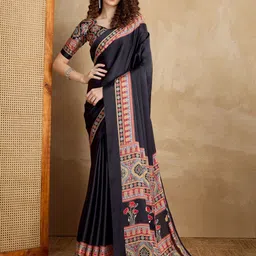Stylum Solid Saree with Blouse Piece-picture-30