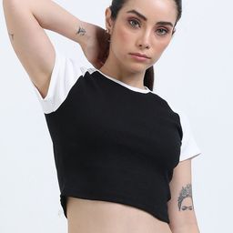 CORSICA Women Raglan Sleeves Cotton Crop Top-image-99