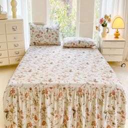 JC HOME Multicoloured 140 TC Queen Bedsheet with 2 Pillow Covers-image-74