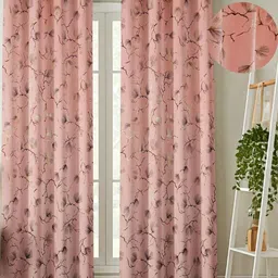 Myntra Elegant Homes Set Of 2 Pink Polyester Long Door Curtains-picture-18